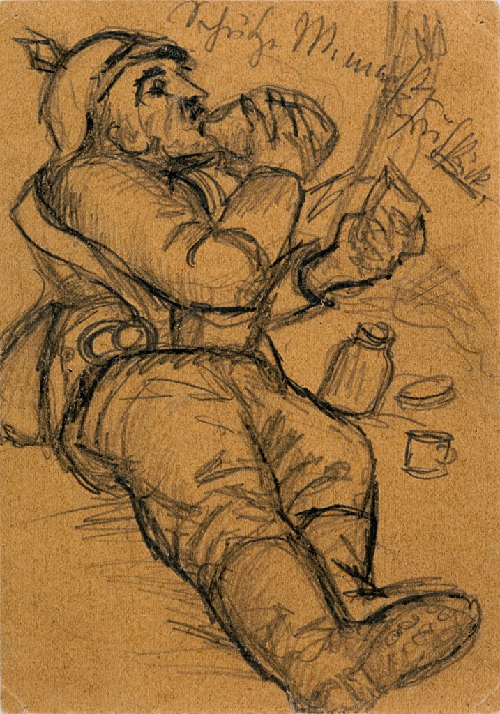 Otto Dix, Soldat M. préparant le petit-déjeuner (1915) Kunstsammlung Gera © ADAGP, Paris 2015