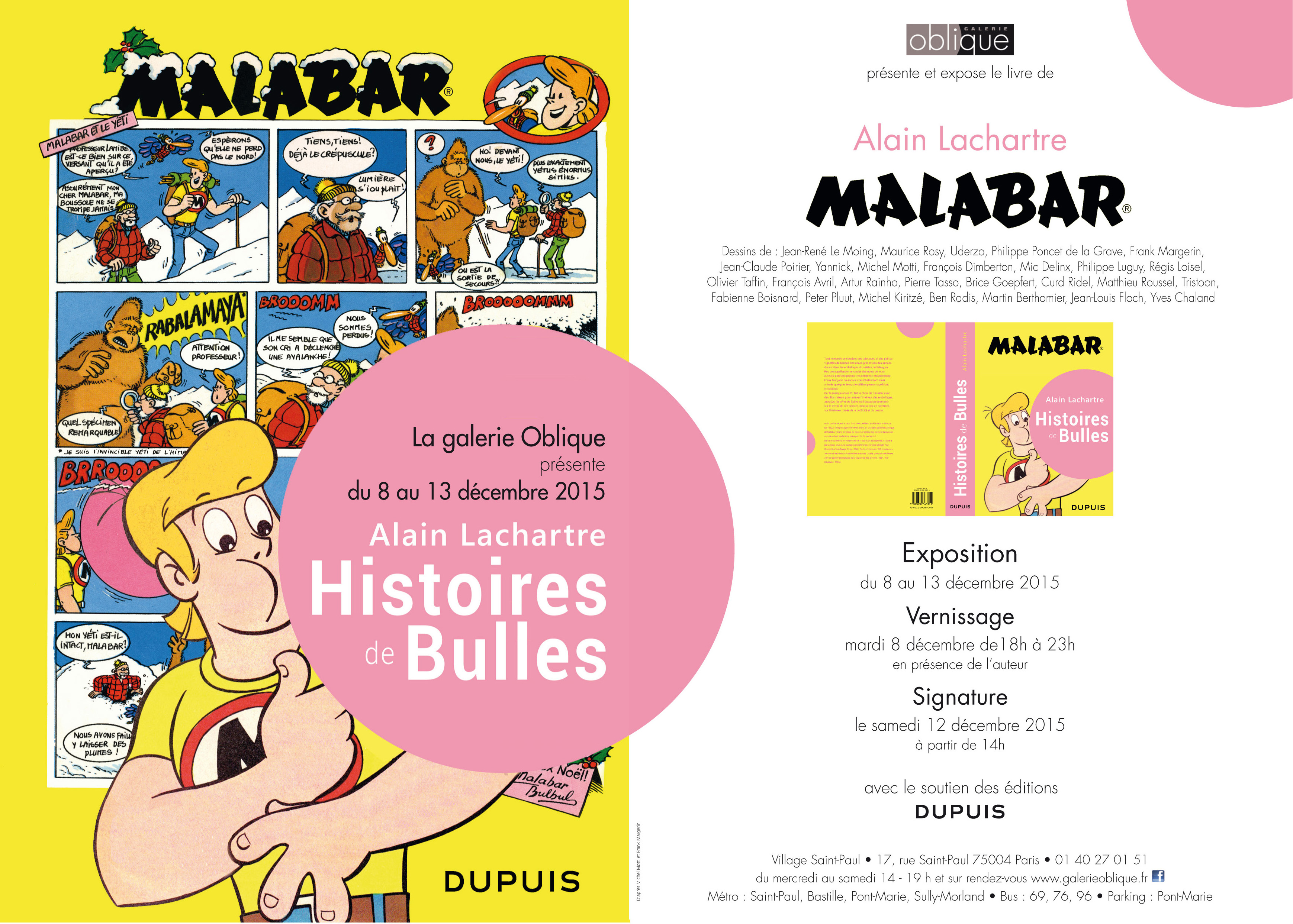 Lire BD: MALABAR - Histoires de bulles de Alain Lachartre - Infos 75